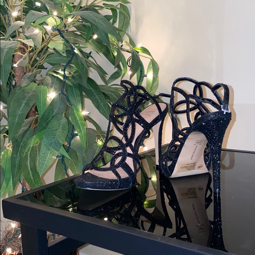 Sparkly Black Heels
